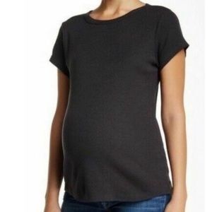 Michael Stars Maternity Cap Sleeve Crew T-…